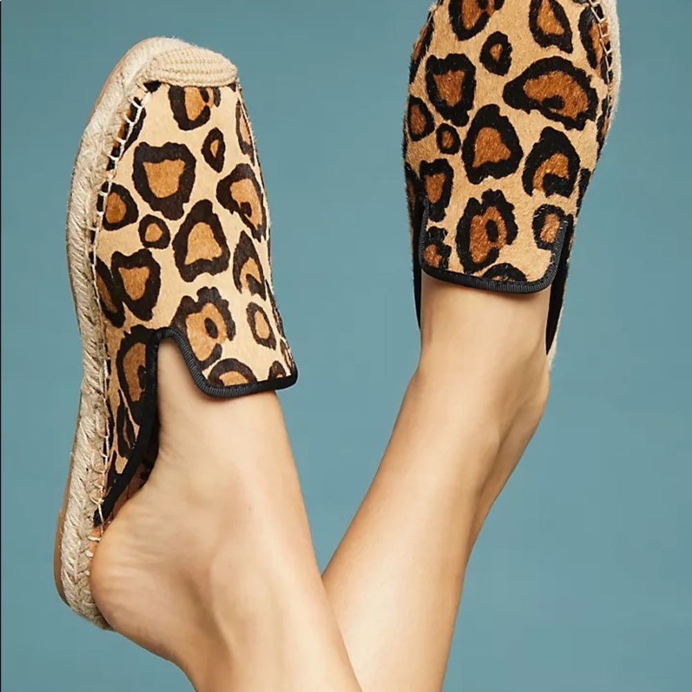Anthropologie Sam Edelman Leopard Espadrille Slides